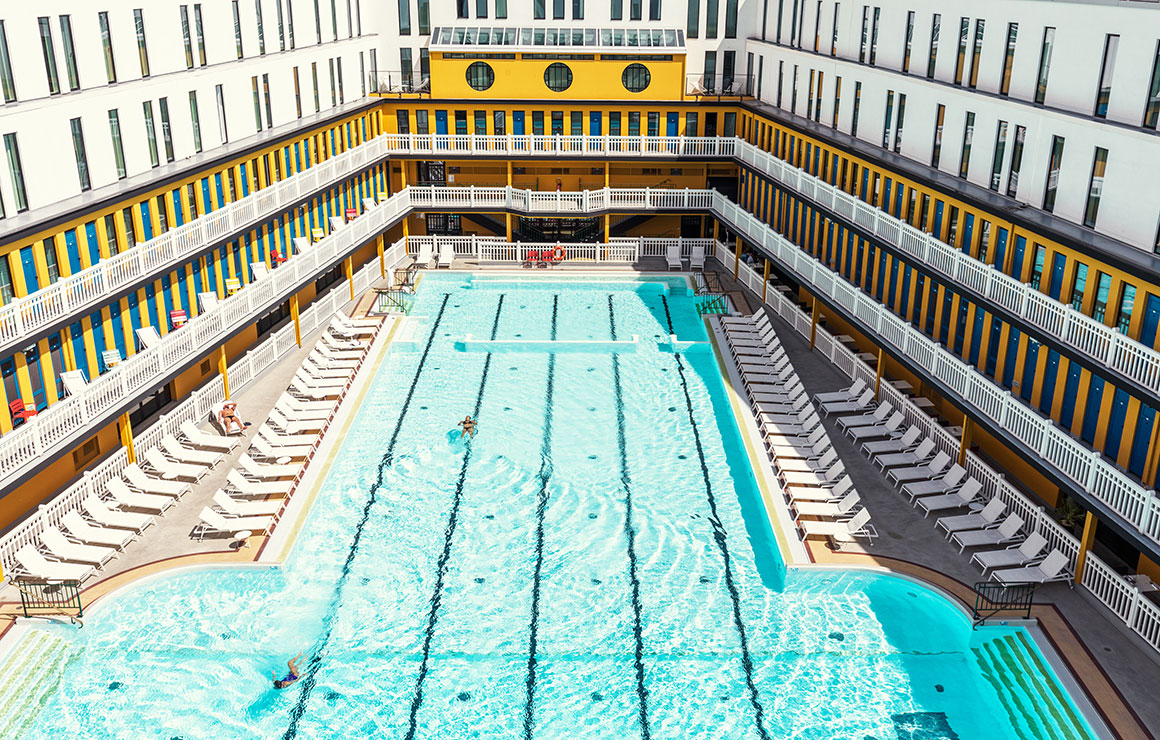 La piscine de la Brasserie Molitor